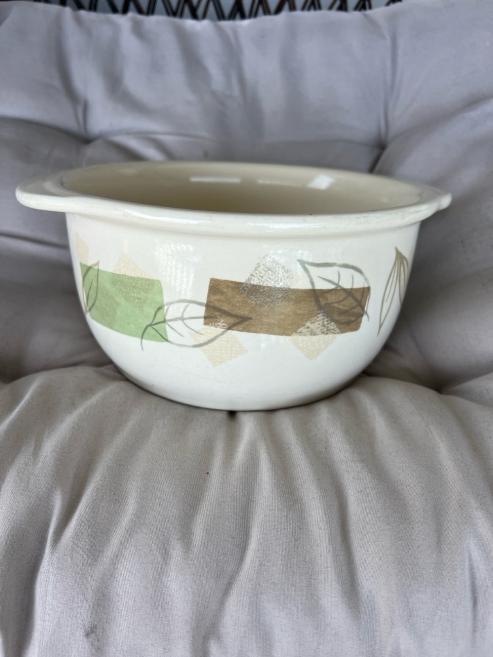 Corelle Coordinates 1.5 Qt Stoneware Casserole Dish Leaf Pattern